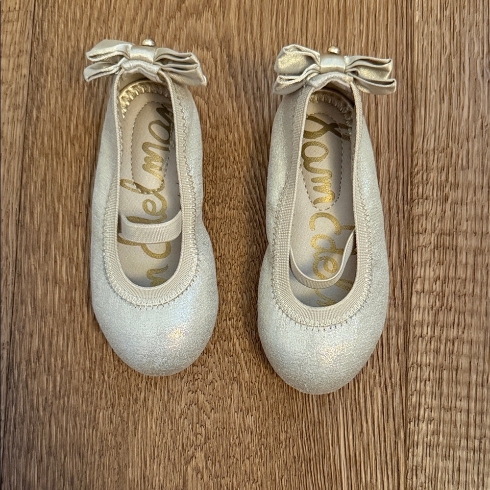 Toddler Sam Edelman Gold Flats 5
